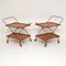 Swedish Teak Serving Trolleys, 1960s, Set of 2 1