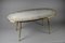 Mid-Century Oval Coffee Table in Brass with Grey Glass Mosaic and Gold Highlights by Berthold Müller, 1960 5