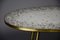 Mid-Century Oval Coffee Table in Brass with Grey Glass Mosaic and Gold Highlights by Berthold Müller, 1960 2