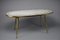 Mid-Century Oval Coffee Table in Brass with Grey Glass Mosaic and Gold Highlights by Berthold Müller, 1960 1