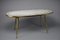 Mid-Century Oval Coffee Table in Brass with Grey Glass Mosaic and Gold Highlights by Berthold Müller, 1960, Image 1