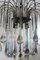 Waterfall Chandelier in Chrome with 73 Iridescent Murano Glass Crystal Drops, 1960s, Image 5