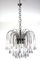 Waterfall Chandelier in Chrome with 73 Iridescent Murano Glass Crystal Drops, 1960s, Image 2