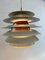 Lámpara de suspensión de aluminio de Poul Henningsen para Louis Poulsen, años 60, Imagen 3
