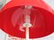 Vintage Mushroom Stehlampe mit rotem Regenschirm 4