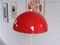 Lampada da terra vintage a fungo con ombrello rosso, Immagine 3