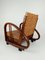 Poltrone Art Deco in teak e canna nello stile di Francis Jourdain, anni '30, set di 2, Immagine 6