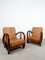 Art Deco Lounge Chairs in Teak and Cane in the style of Francis Jourdain, 1930s, Set of 2 1