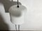 Lampada da terra Mushroom Mid-Century in metallo cromato e acrilico bianco di Superlux, 1960, Immagine 5