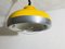 Lampe à Suspension Space Age Vintage en Jaune Vif, 1960s 8