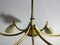 Large Sputnik Spider Ceiling Lamp in Glass and Brass, 1950s, Image 9
