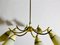 Large Sputnik Spider Ceiling Lamp in Glass and Brass, 1950s, Image 21