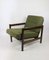 Vintage Armchair in Olive Boucle, 1970s 4