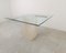 Vintage Travertine Dining Table from Artedi, 1970s, Image 1