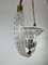 Lámpara colgante italiana vintage de cristal de Murano y latón de E. Barovier, 1950, Imagen 4