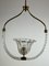 Vintage Italian Hanging Lamp in Murano Glass and Brass by E. Barovier, 1950, Image 1
