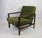 Green Olive Boucle Armchair by Z. Baczyk, 1970s 12