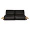 Two-Seater Sofa in Black Leather 1