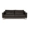 Three-Seater Gray Sofa in Leather by Leolux 1