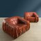 Lounge Chairs in Cognac Leather by D'Urbino & Lomazzi, Set of 2 1