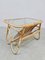 Vintage Dutch Side Table in Rattan from Rohe Noordwolde, 1950s 1