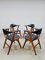 Mid-Century Cowhorn Dining Chairs by Louis Van Teeffelen, 1950s, Set of 4, Image 1
