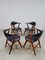 Mid-Century Cowhorn Dining Chairs by Louis Van Teeffelen, 1950s, Set of 4 4