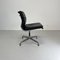 Soft Pad Aluminium Group Chair in Black Leather by Charles & Ray Eames / Eero Saarinen for Herman Miller, 1960s 2