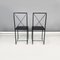Italian Modern Moka Chairs in Black Metal and Leather by Mario Asnago & Claudio Vender for Flexoform, 1939, Set of 2 5