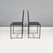 Italian Modern Moka Chairs in Black Metal and Leather by Mario Asnago & Claudio Vender for Flexoform, 1939, Set of 2, Image 3