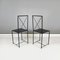 Italian Modern Moka Chairs in Black Metal and Leather by Mario Asnago & Claudio Vender for Flexoform, 1939, Set of 2 4