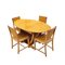 Art Deco Oak Dining Table and Chairs, 1950s, Set of 5 3