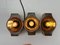 Vintage Pop Art Space Age Aesthetic Ceramic Wall Lights, 1960s, Set of 3 2