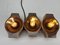 Vintage Pop Art Space Age Aesthetic Ceramic Wall Lights, 1960s, Set of 3 4