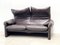 Maralunga Sofa in Dark Brown Leather by Vico Magistressti for Cassina, Image 4