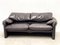 Maralunga Sofa in Dark Brown Leather by Vico Magistressti for Cassina, Image 1
