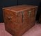 Large English Leather Campaign Luggage Trunk 10