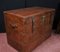 Large English Leather Campaign Luggage Trunk, Image 10