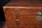 Large English Leather Campaign Luggage Trunk 8