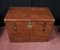 Large English Leather Campaign Luggage Trunk 1