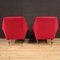 Italian Armchairs in Red, 1960, Set of 2 10