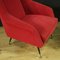 Italian Armchairs in Red, 1960, Set of 2 7
