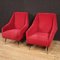 Italian Armchairs in Red, 1960, Set of 2 13