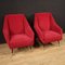 Italian Armchairs in Red, 1960, Set of 2 3