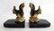 Art Deco Squirrel Sculptures with Black Marble Base by Tedd, 1930s, Set of 2 3