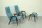 Danish Lounge Chairs with Ottoman by Yngve Ekström for Pastoe, 1960s, Set of 3 4