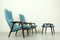 Danish Lounge Chairs with Ottoman by Yngve Ekström for Pastoe, 1960s, Set of 3 3