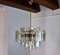 Chandelier with Cascading Beveled Glass from Venini, Italy, 1970s 6