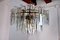 Chandelier with Cascading Beveled Glass from Venini, Italy, 1970s 3