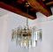 Chandelier with Cascading Beveled Glass from Venini, Italy, 1970s, Image 1